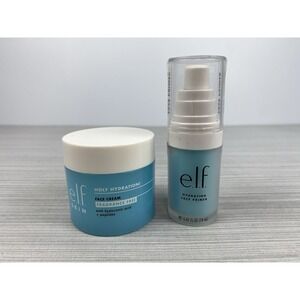 E.L.F. Hydrating Face Primer 0.47 FL Oz & Holy Hydration Face Cream 1.76 Oz